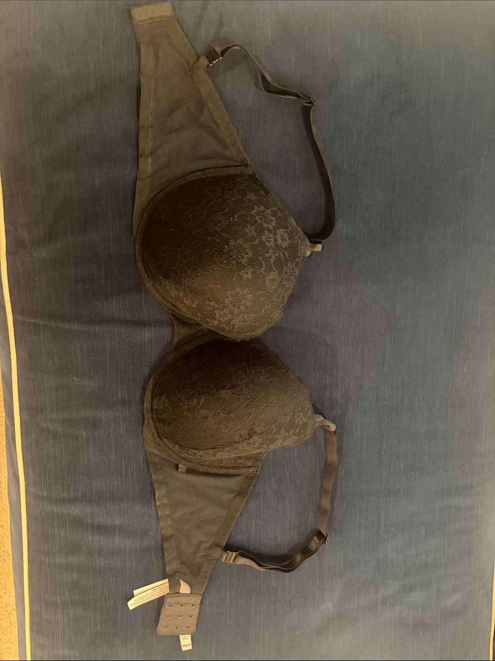 Victoria's Secret Black Lace Lined Demi Bra